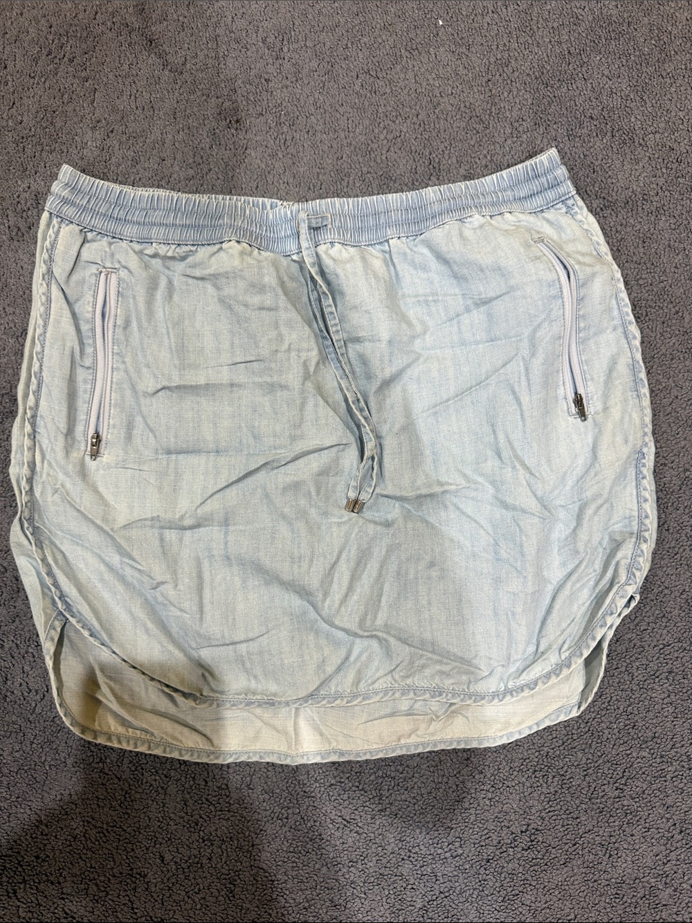 Calvin Klein Light Blue Elastic Waist Skirt